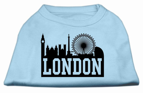 London Skyline Screen Print Shirt Baby Blue XS (8)