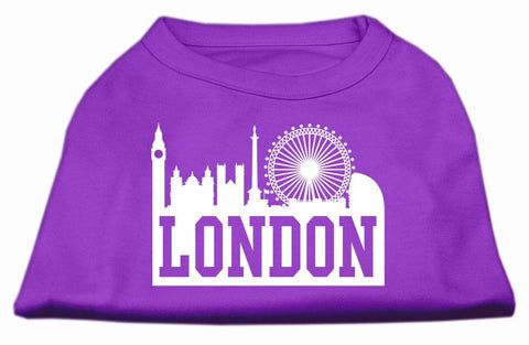 London Skyline Screen Print Shirt Purple XS (8)