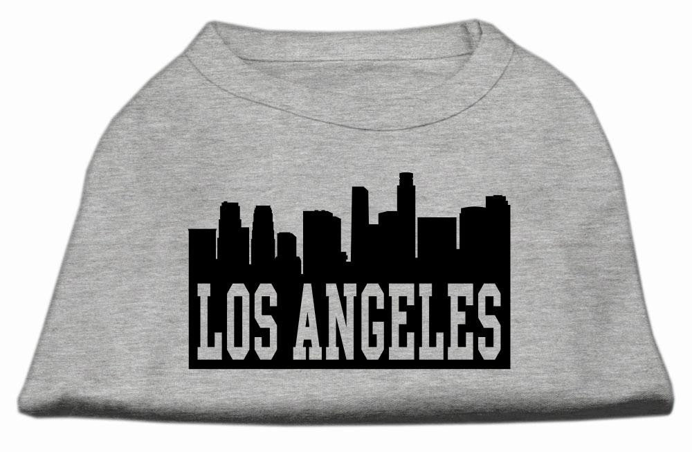 Los Angeles Skyline Screen Print Shirt Grey XL (16)