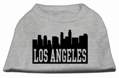 Los Angeles Skyline Screen Print Shirt Grey XS (8)