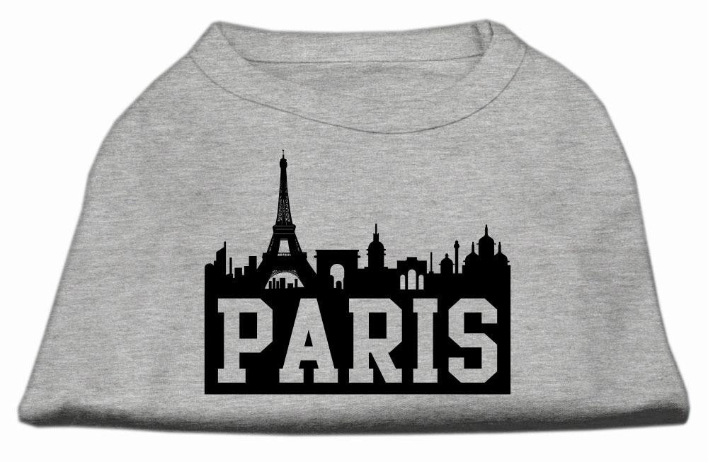 Paris Skyline Screen Print Shirt Grey Xxl (18)