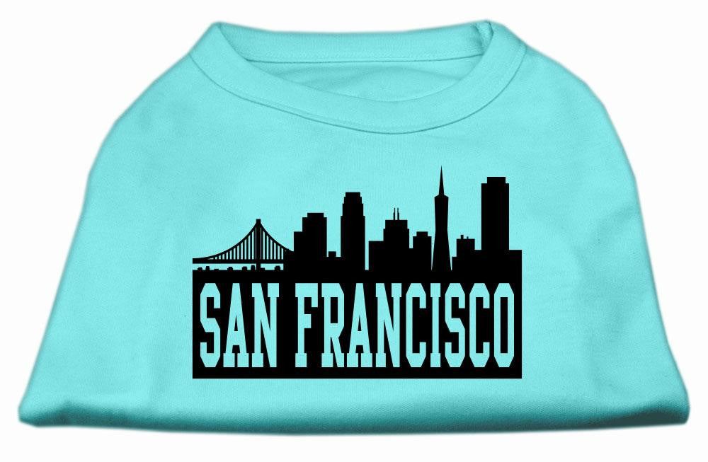 San Francisco Skyline Screen Print Shirt Aqua Med (12)