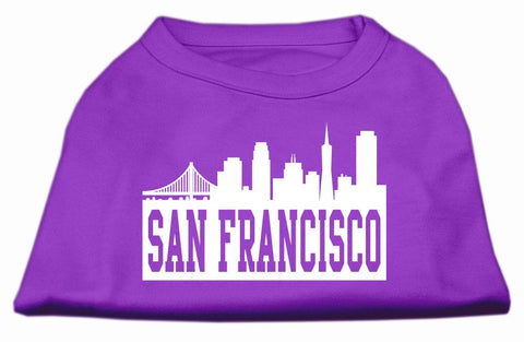 San Francisco Skyline Screen Print Shirt Purple Med (12)