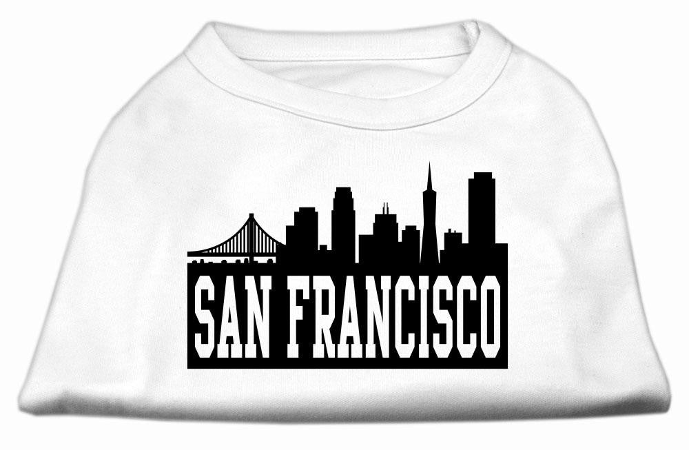 San Francisco Skyline Screen Print Shirt White Sm (10)