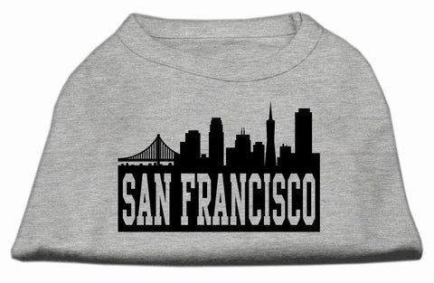 San Francisco Skyline Screen Print Shirt Grey XXXL (20)