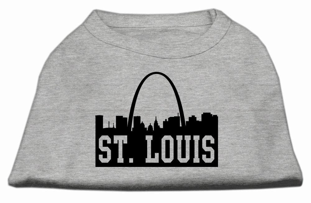 St Louis Skyline Screen Print Shirt Grey Lg (14)