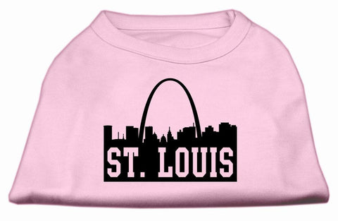 St Louis Skyline Screen Print Shirt Light Pink Lg (14)