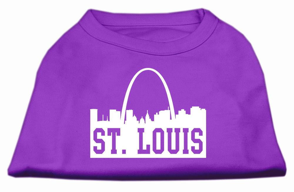 St Louis Skyline Screen Print Shirt Purple Med (12)