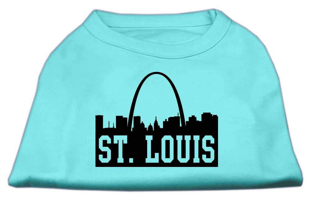 St Louis Skyline Screen Print Shirt Aqua XL (16)