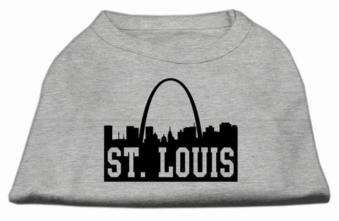 St Louis Skyline Screen Print Shirt Grey XL (16)