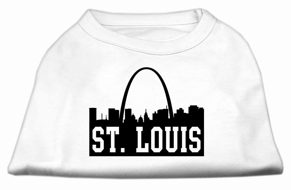 St Louis Skyline Screen Print Shirt White XXXL (20)