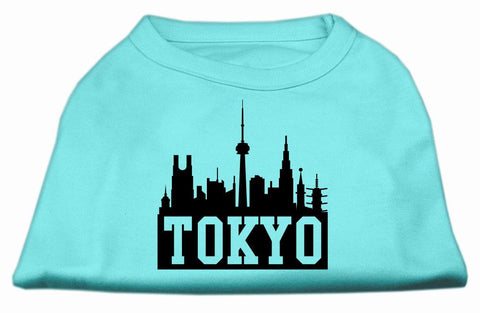 Tokyo Skyline Screen Print Shirt Aqua Lg (14)