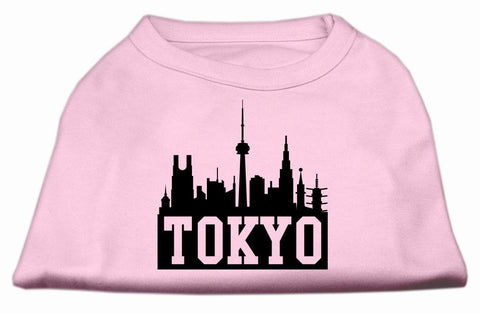 Tokyo Skyline Screen Print Shirt Light Pink Lg (14)