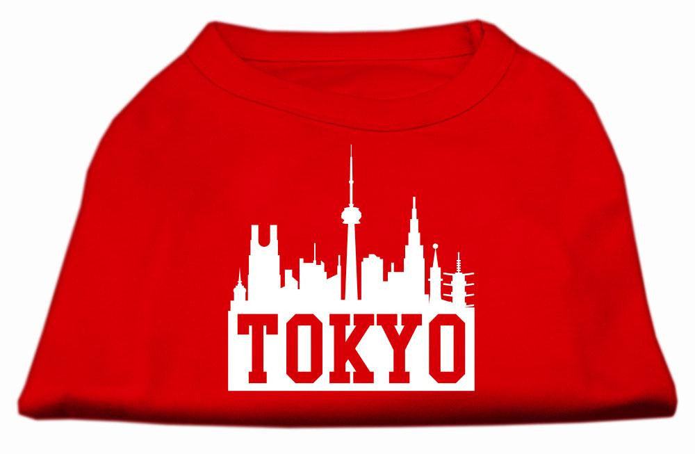 Tokyo Skyline Screen Print Shirt Red Lg (14)