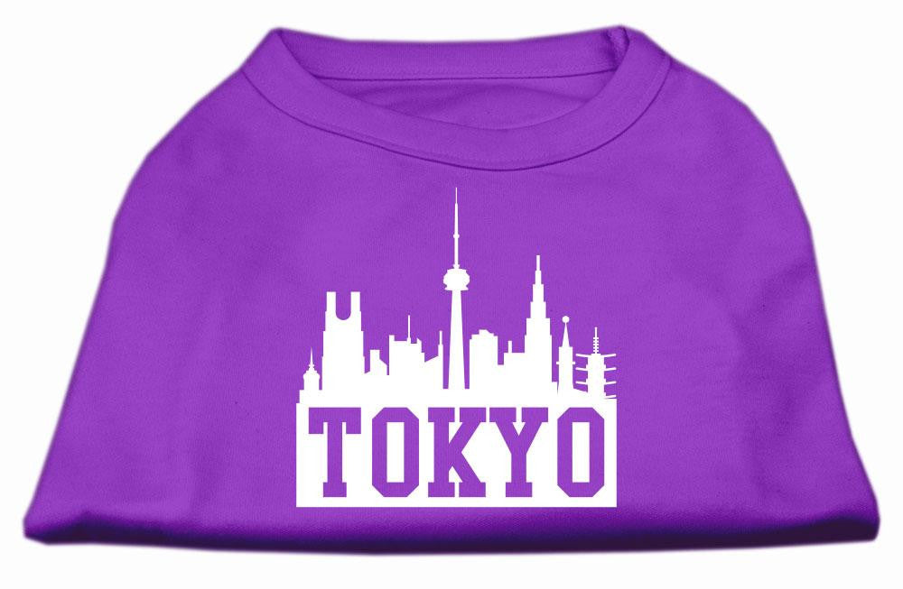 Tokyo Skyline Screen Print Shirt Purple Med (12)