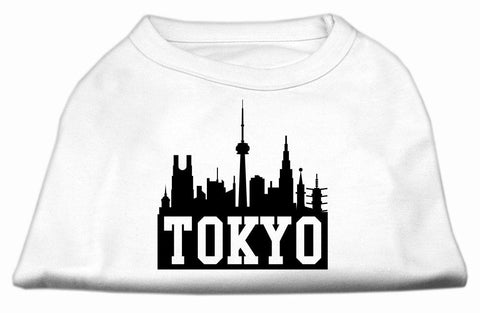 Tokyo Skyline Screen Print Shirt White Med (12)