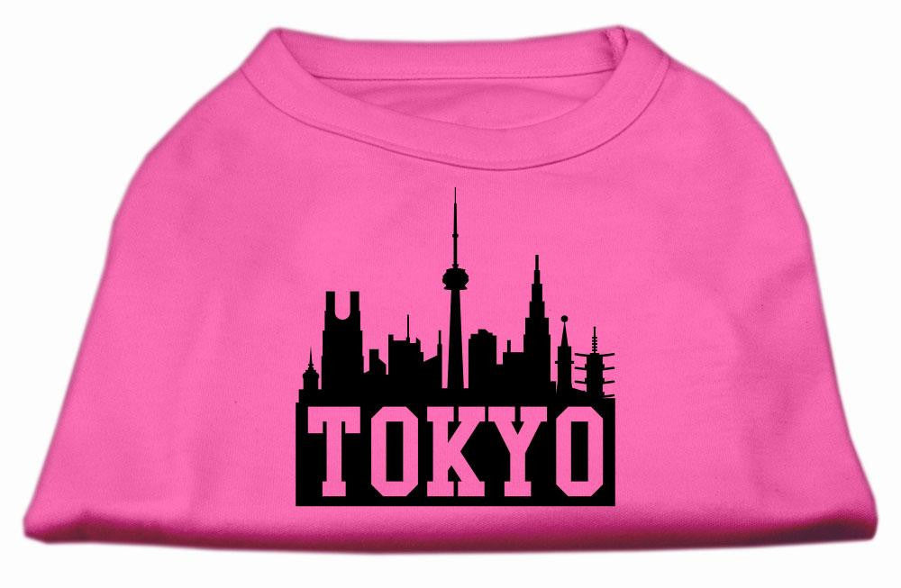 Tokyo Skyline Screen Print Shirt Bright Pink Sm (10)