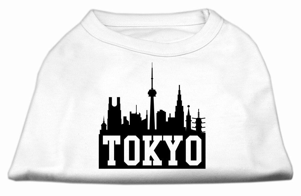 Tokyo Skyline Screen Print Shirt White Sm (10)