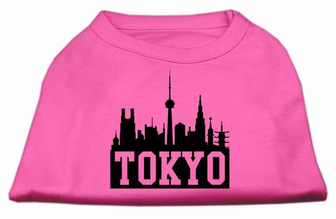 Tokyo Skyline Screen Print Shirt Bright Pink XL (16)