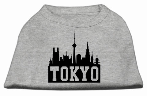 Tokyo Skyline Screen Print Shirt Grey XL (16)