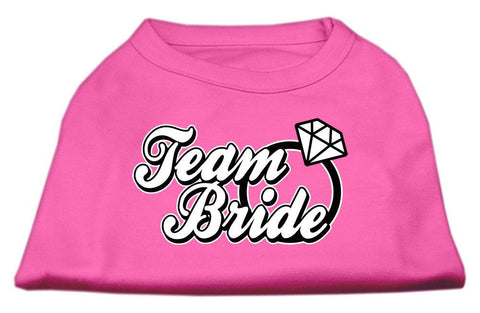 Team Bride Screen Print Shirt Bright Pink XS (8)