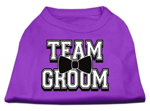 Team Groom Screen Print Shirt Purple Lg (14)