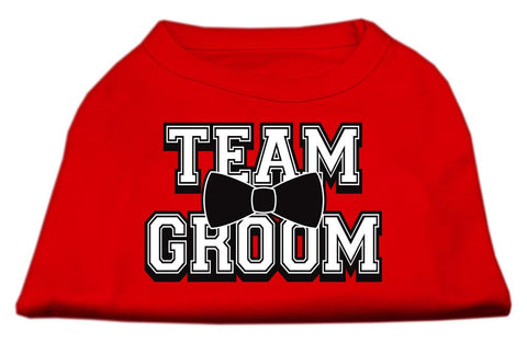 Team Groom Screen Print Shirt Red Lg (14)