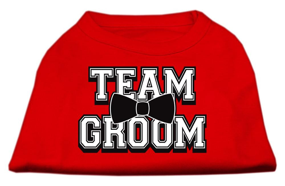 Team Groom Screen Print Shirt Red Med (12)