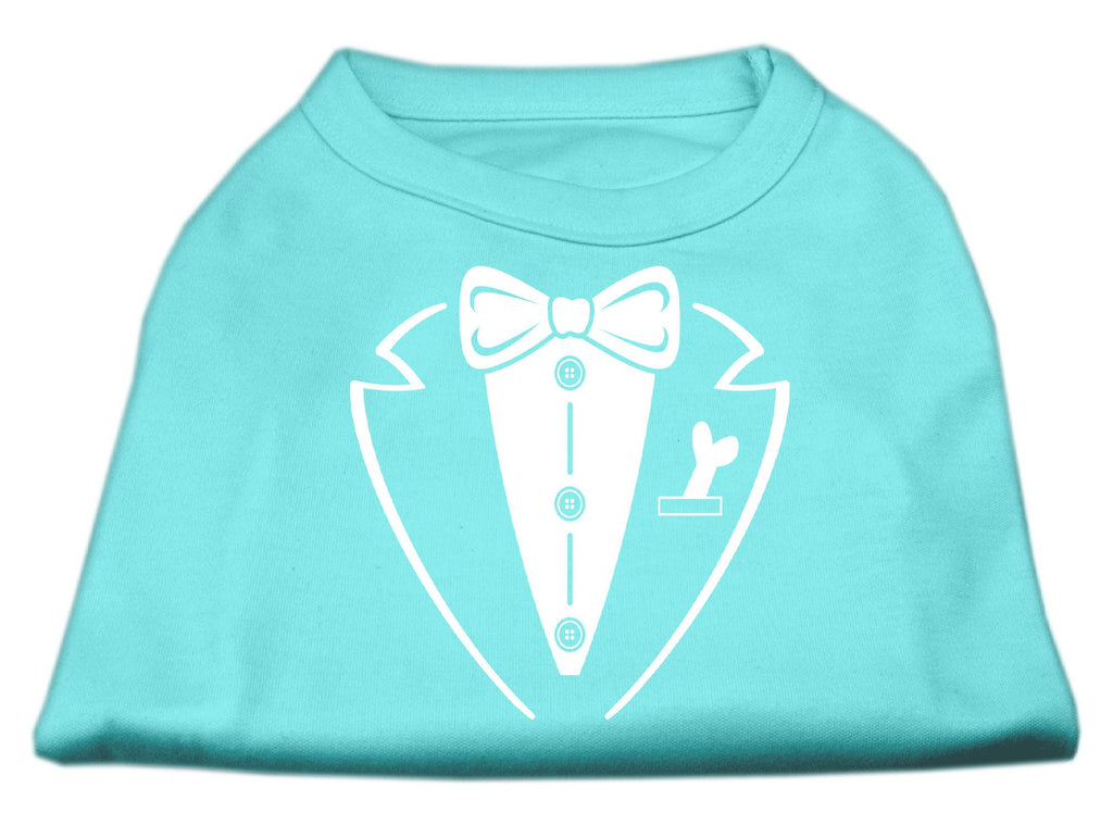 Tuxedo Screen Print Shirt Aqua Lg (14)