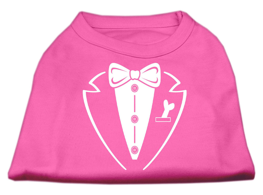 Tuxedo Screen Print Shirt Bright Pink Lg (14)