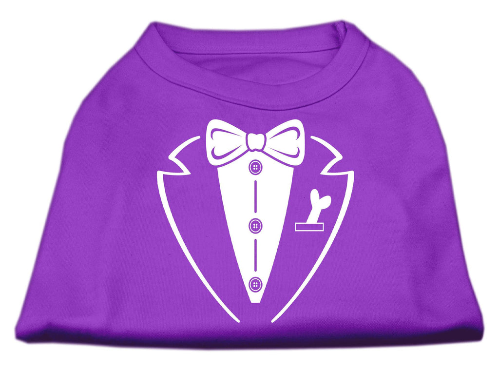 Tuxedo Screen Print Shirt Purple Sm (10)