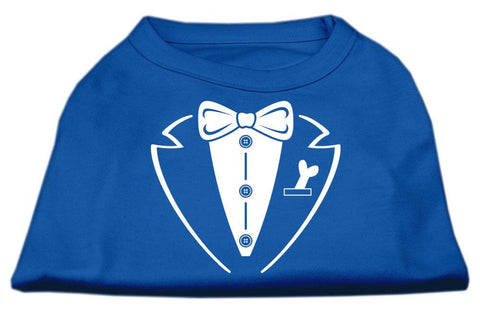 Tuxedo Screen Print Shirt Blue XS (8)