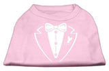 Tuxedo Screen Print Shirt Light Pink XS (8)