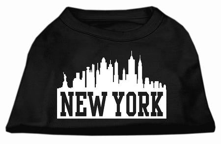 New York Skyline Screen Print Shirt Black XS (8)