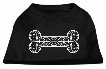 Henna Bone Screen Print Shirt Black XS (8)