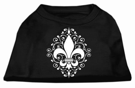 Henna Fleur De Lis Screen Print Shirt Black Lg (14)