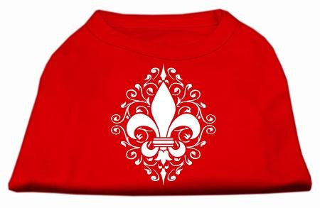 Henna Fleur De Lis Screen Print Shirt Red Lg (14)