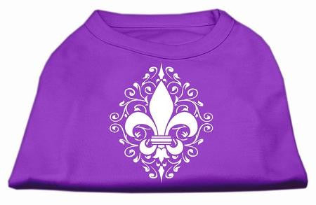 Henna Fleur De Lis Screen Print Shirt Purple Sm (10)