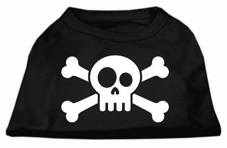 Skull Crossbone Screen Print Shirt Black Lg (14)