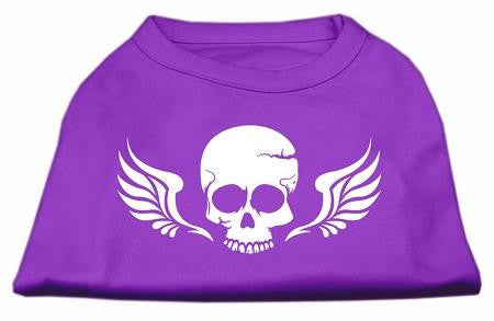 Skull Wings Screen Print Shirt Purple Sm (10)