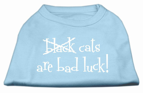 Black Cats are Bad Luck Screen Print Shirt Baby Blue M (12)