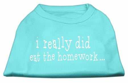 I really did eat the Homework Screen Print Shirt Aqua L (14)