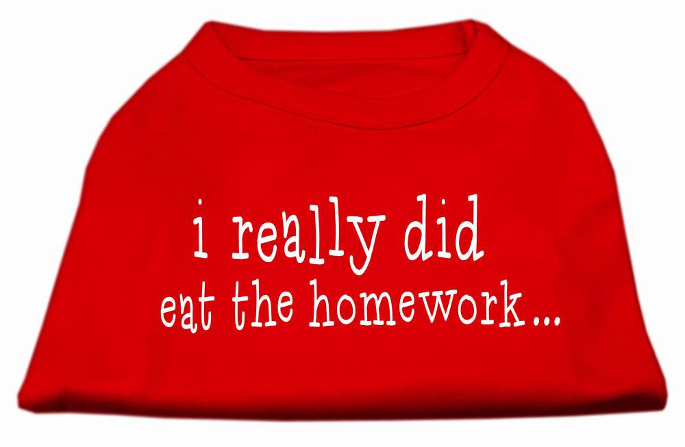 I really did eat the Homework Screen Print Shirt Red L (14)