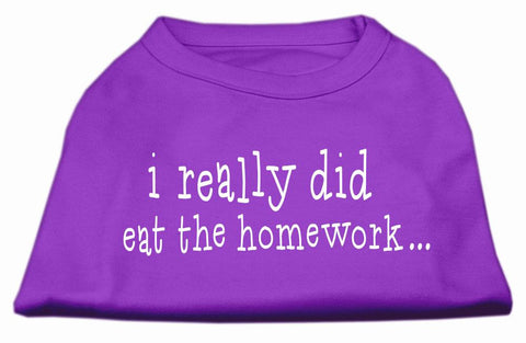 I really did eat the Homework Screen Print Shirt Purple S (10)