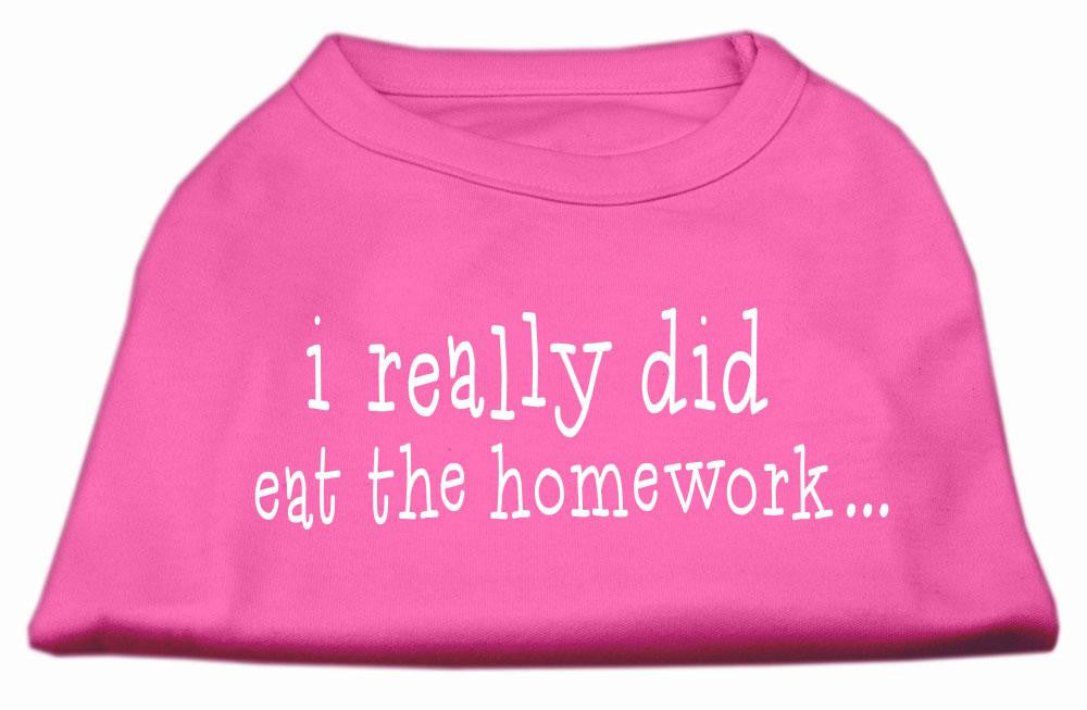 I really did eat the Homework Screen Print Shirt Bright Pink XXXL(20)