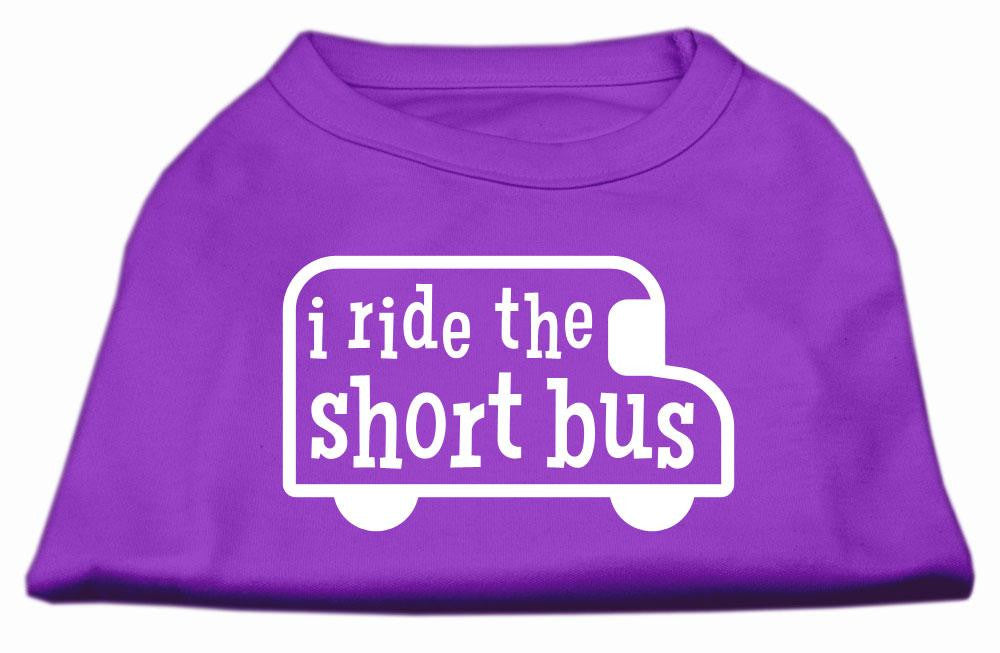 I ride the short bus Screen Print Shirt Purple S (10)