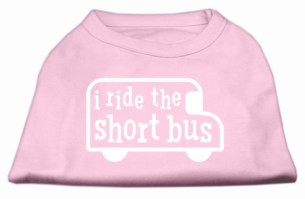 I ride the short bus Screen Print Shirt Light Pink XL (16)