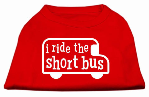 I ride the short bus Screen Print Shirt Red XXXL(20)