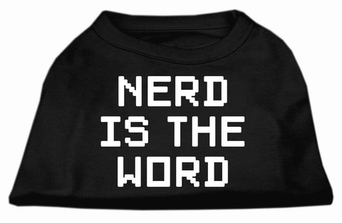 Nerd is the Word Screen Print Shirt Black M (12)