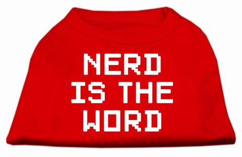 Nerd is the Word Screen Print Shirt Red M (12)
